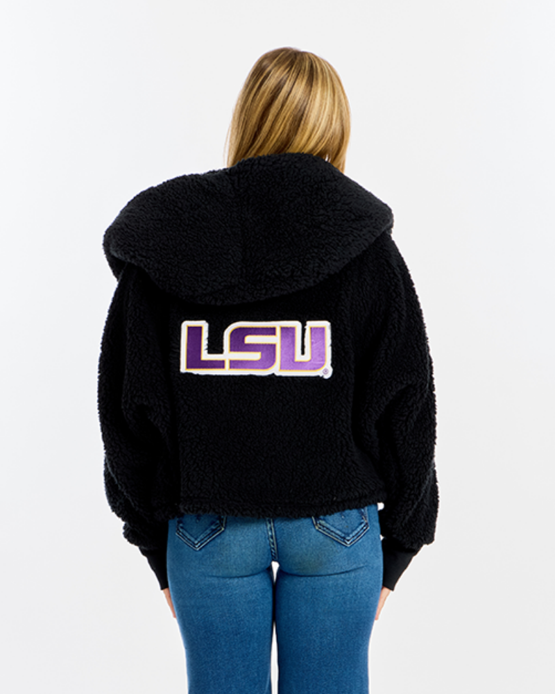 Louisiana State University Cropped Sherpa Lounger Jacket