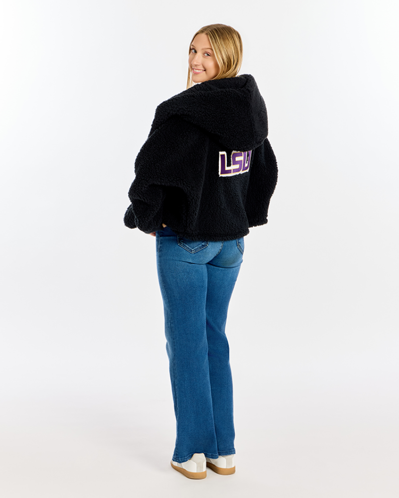 Louisiana State University Cropped Sherpa Lounger Jacket