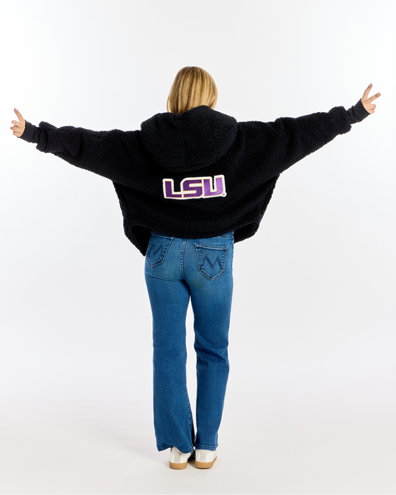 Louisiana State University Cropped Sherpa Lounger Jacket