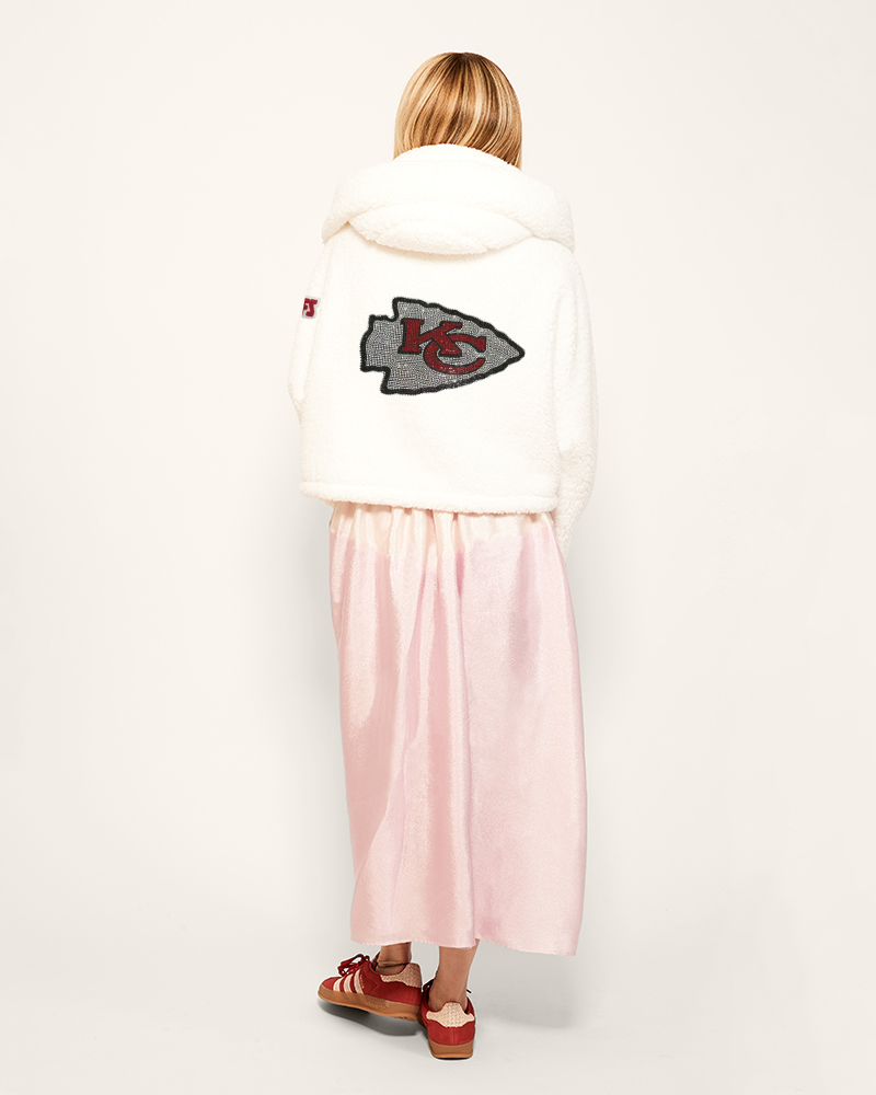 Kansas City Chiefs Remix Logo Cropped Sherpa Lounger Jacket