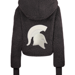 Michigan State University Logo Cropped Sherpa Lounger Jacket
