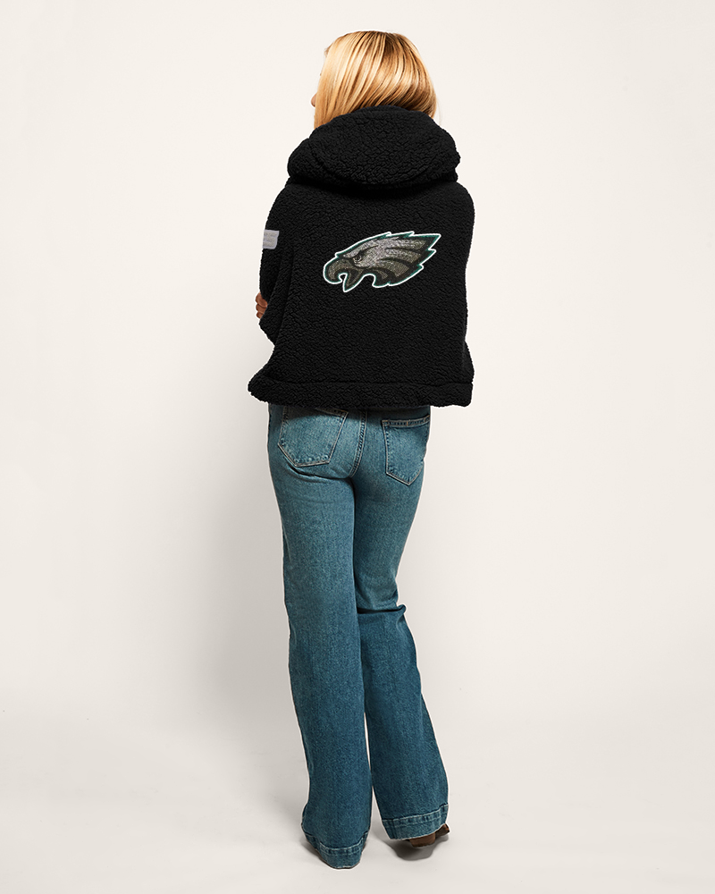 Philadelphia Eagles Remix Logo Cropped Sherpa Lounger Jacket