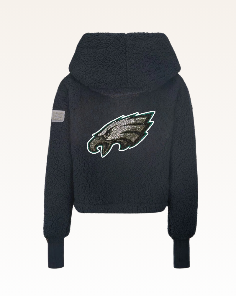 Philadelphia Eagles Remix Logo Cropped Sherpa Lounger Jacket
