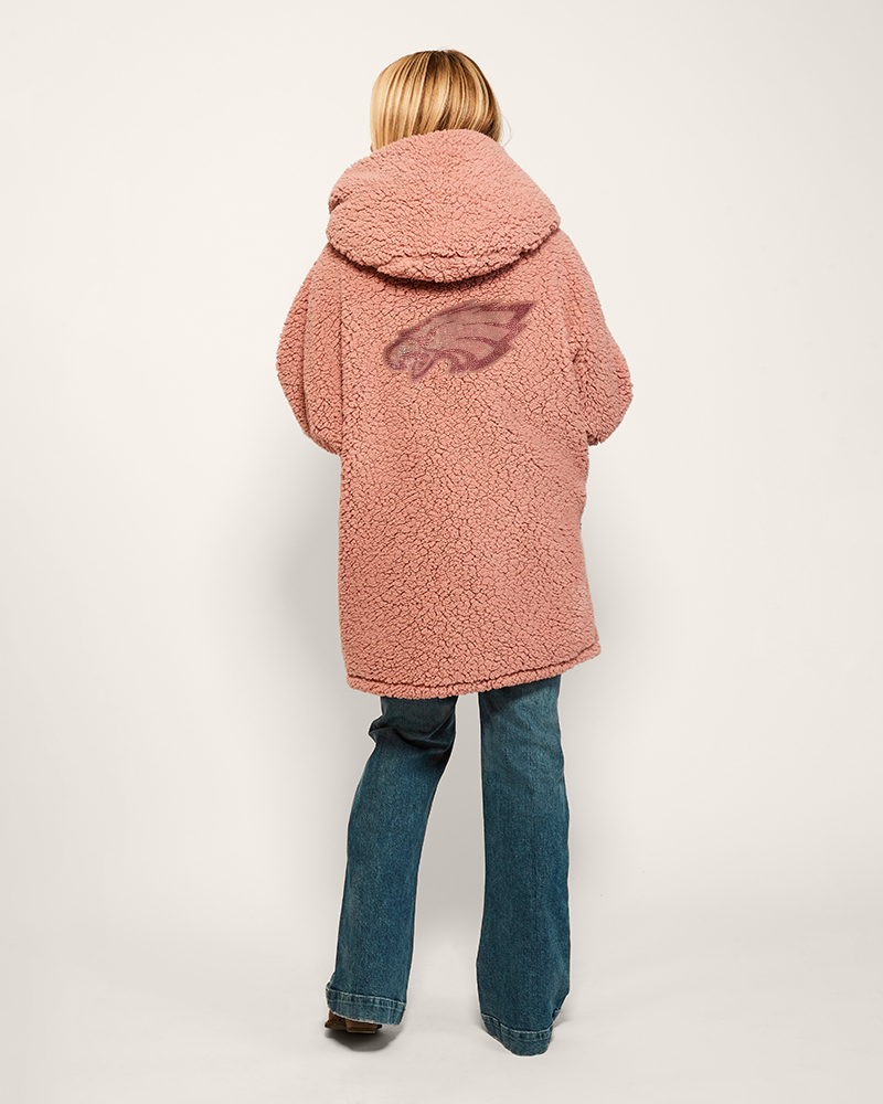 Philadelphia Eagles Bedazzled Logo Sherpa Lounger Jacket