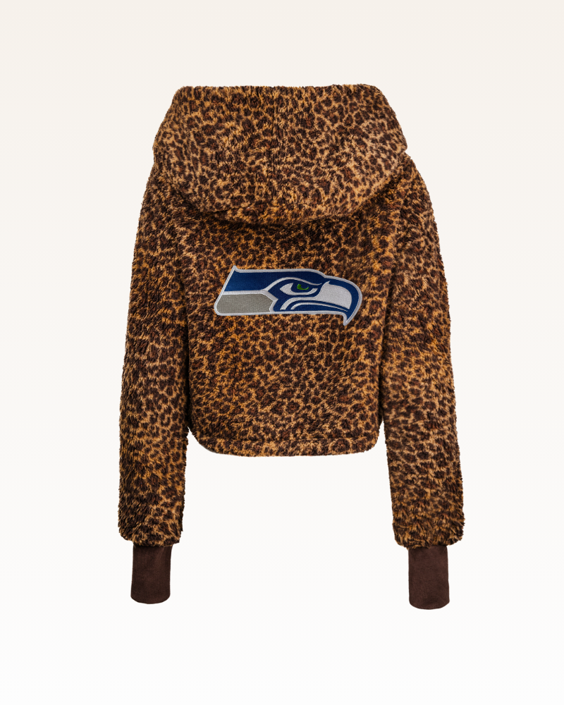 Seattle Seahawks Cropped Sherpa Lounger Jacket