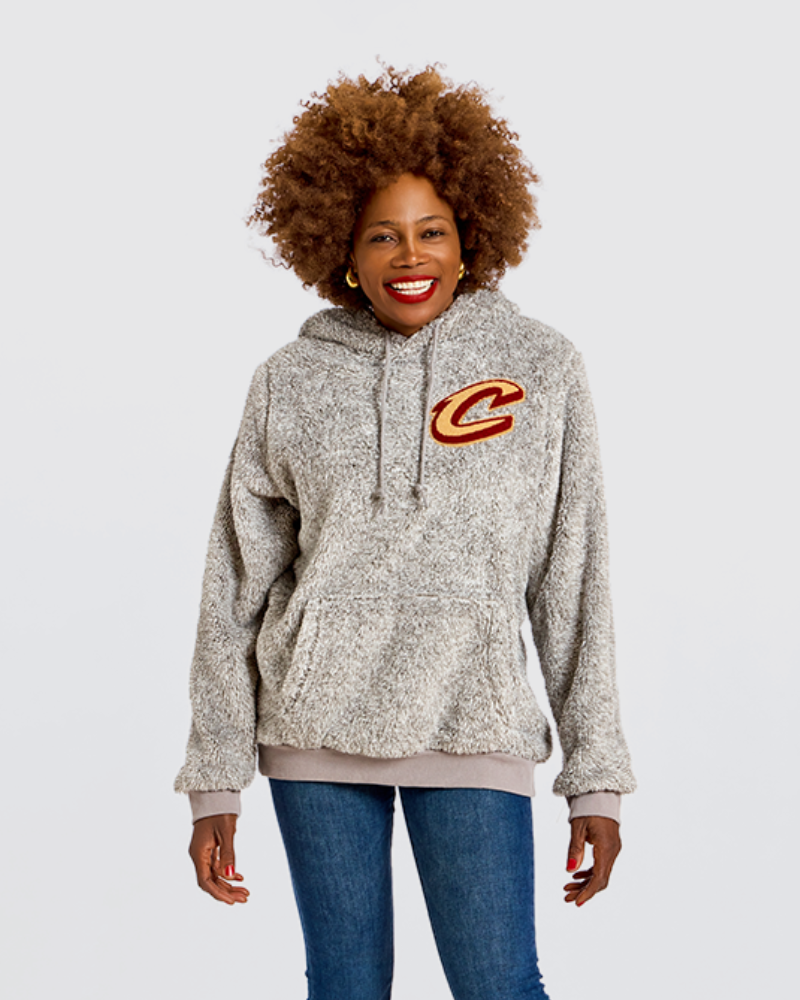 Cleveland Cavaliers Chenille Logo Unisex Sherpa Hoodie