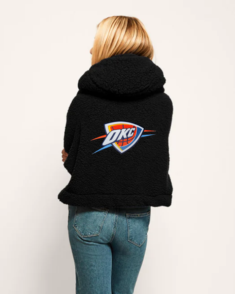 Oklahoma City Thunder Cropped Sherpa Lounger Jacket