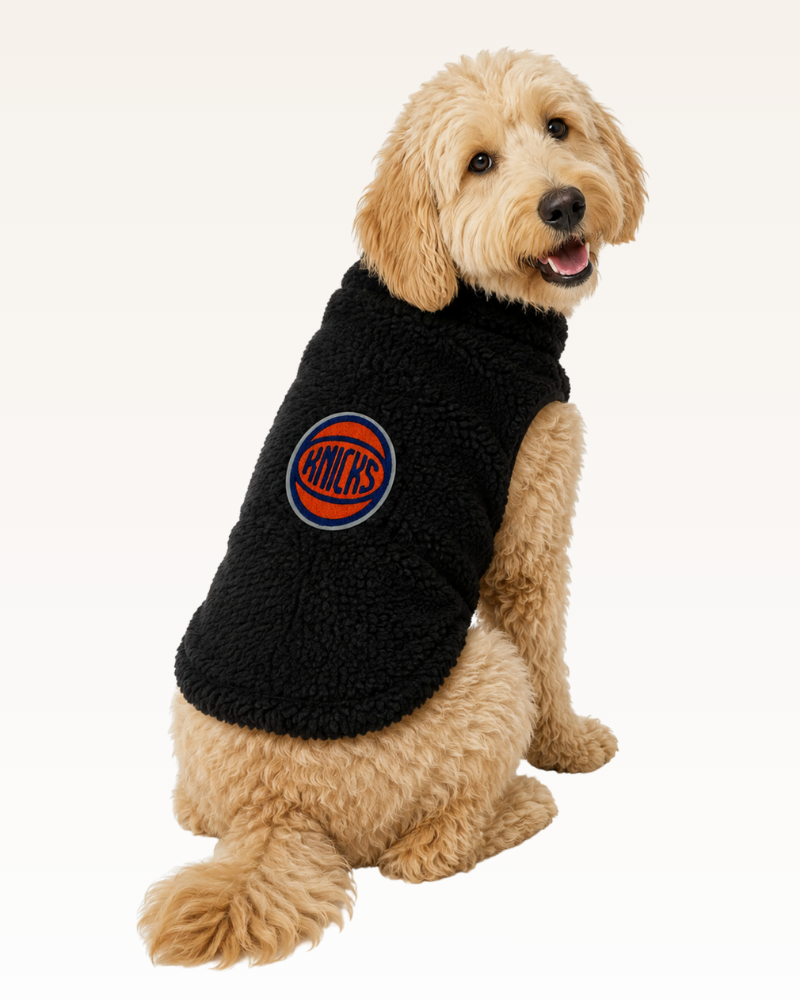 New York Knicks Chenille Logo Sherpa Pet Jacket
