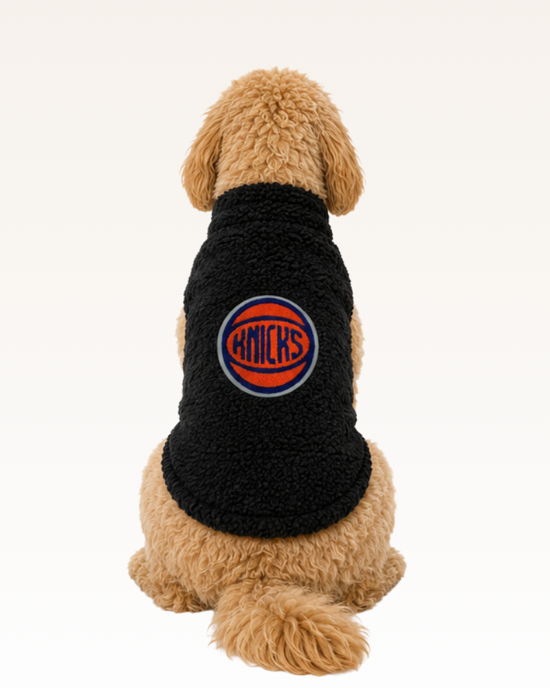 New York Knicks Chenille Logo Sherpa Pet Jacket