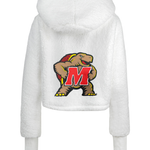 University of Maryland Cropped Sherpa Lounger Jacket White