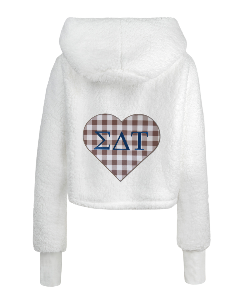 Sigma Delta Tau Cropped Sherpa Lounger Jacket