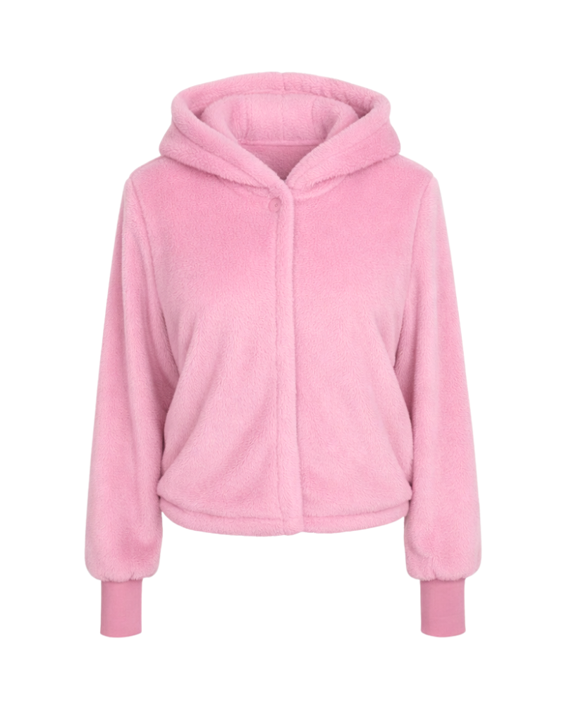 Pink hoodie on a white background