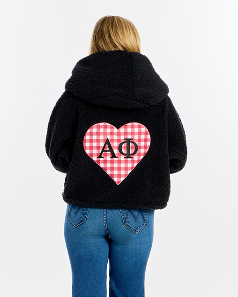 Alpha Phi Cropped Sherpa Lounger Jacket
