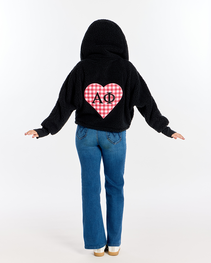 Alpha Phi Cropped Sherpa Lounger Jacket