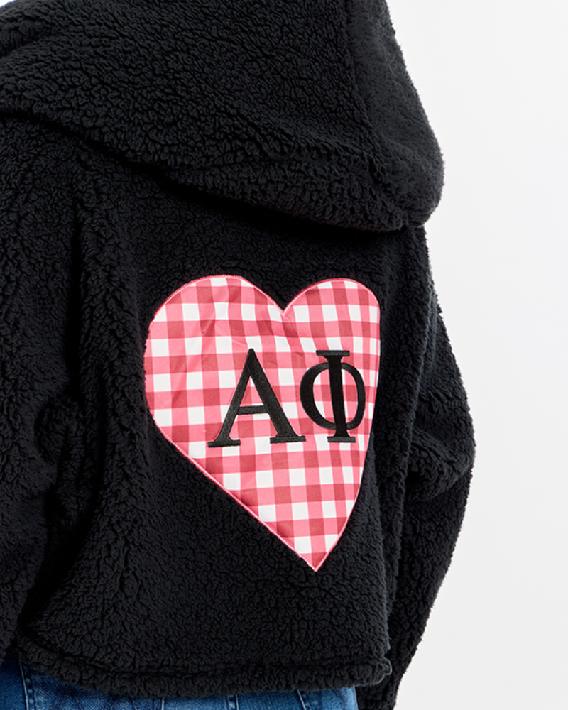 Alpha Phi Cropped Sherpa Lounger Jacket