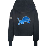Detroit Lions Remix Logo Cropped Sherpa Lounger Jacket