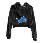 Detroit Lions Logo Cropped Sherpa Hoodie
