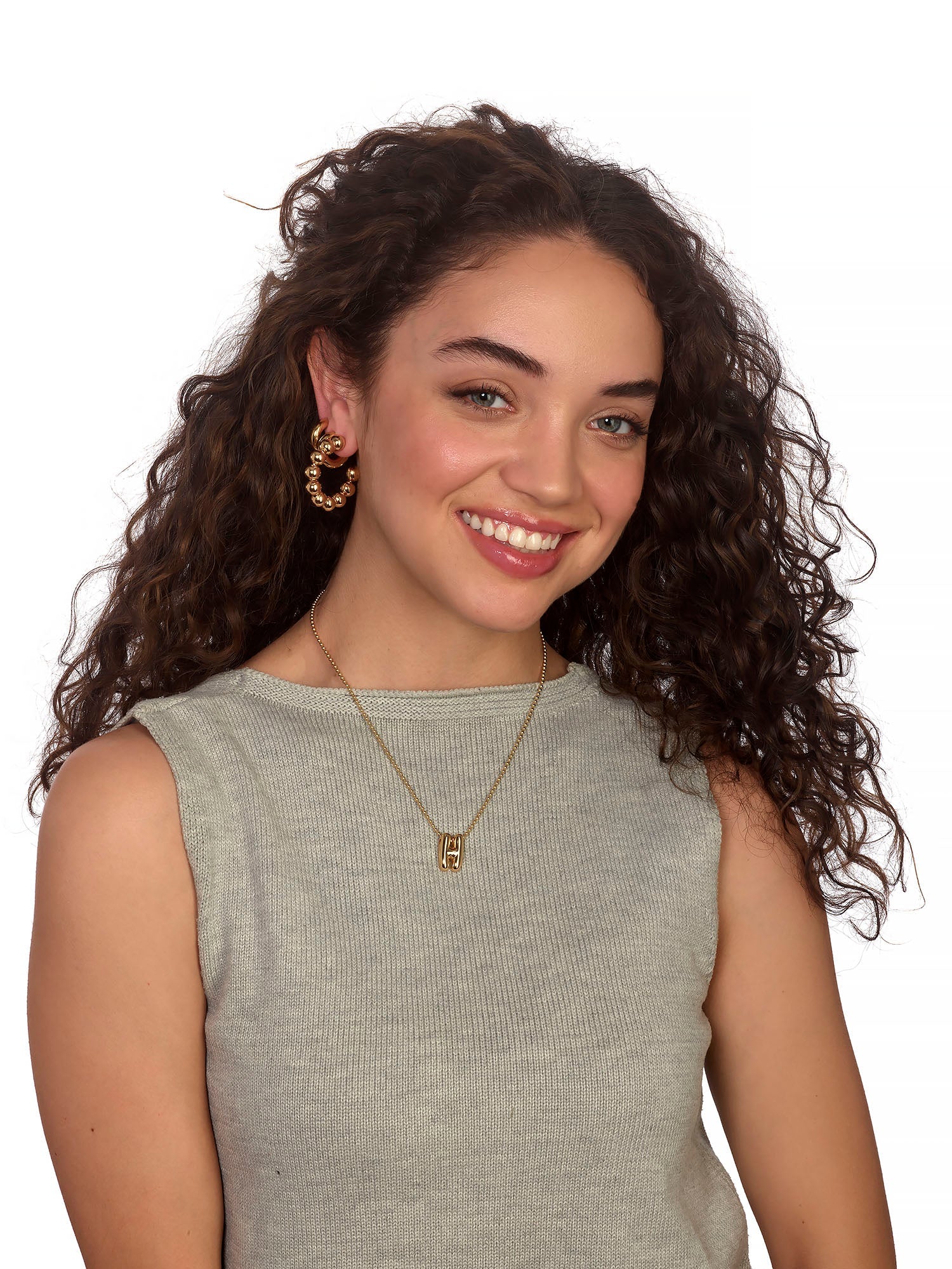 Leo & Luca by Hara Mini Balloon Initial Necklace