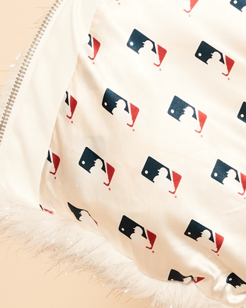 Faux Fur (MLB Lined) Jacket white