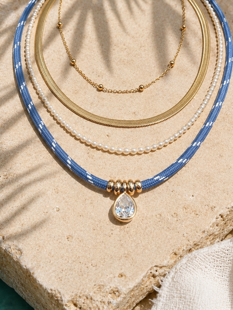 Leo & Luca by Hara Capri Drop Necklac