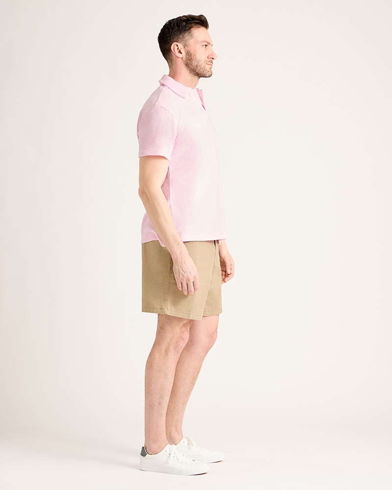 Personalized Embroidered Pet Men's Terry Polo - Pink