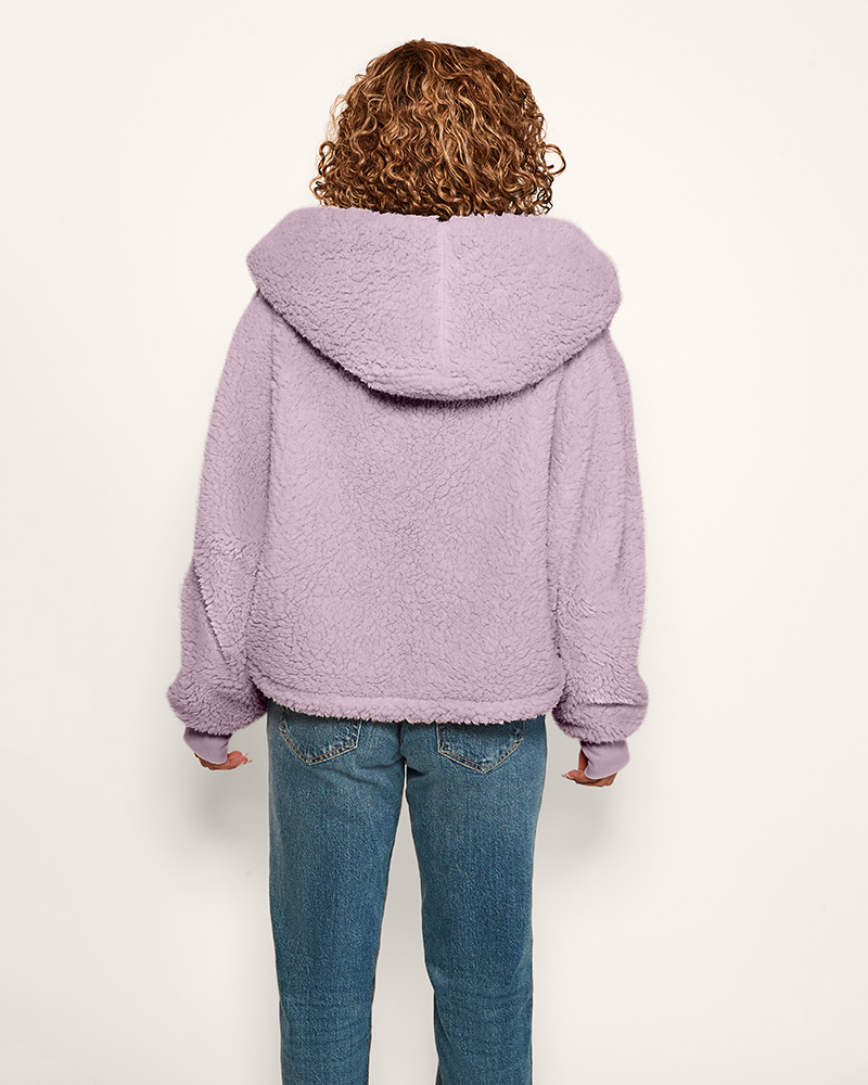 Classic Cropped Sherpa Lounger Jacket