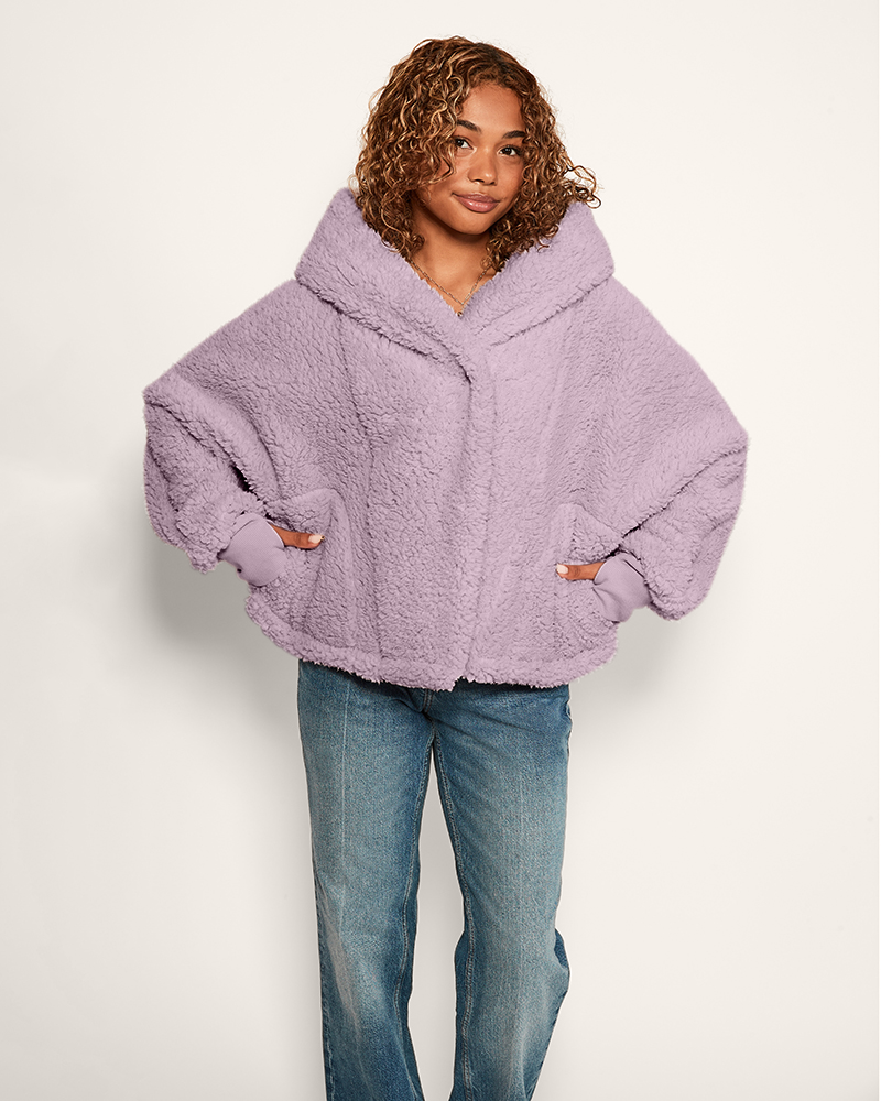 Classic Cropped Sherpa Lounger Jacket