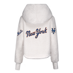 New York Mets Remix Logo Cropped Sherpa Lounger Jacket