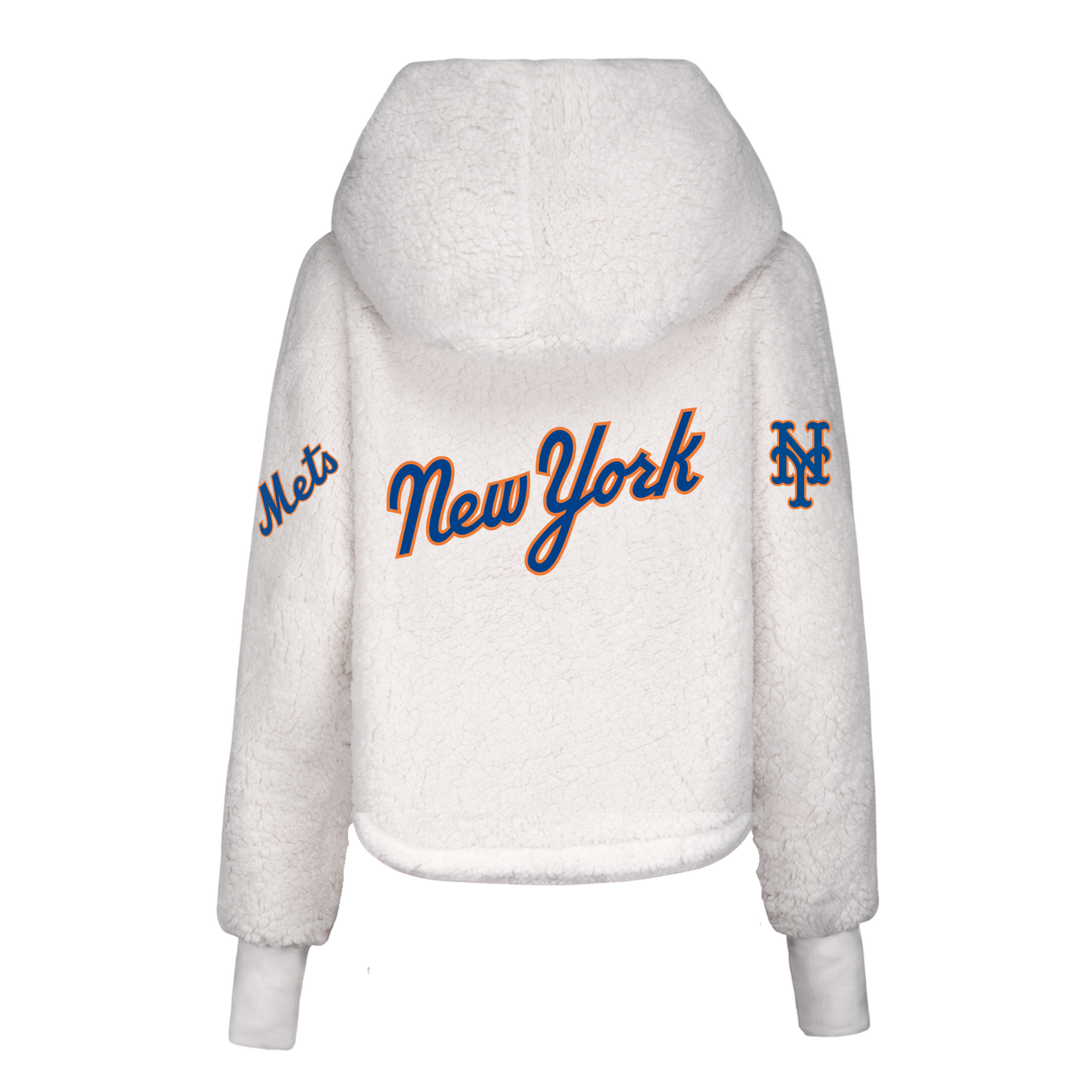 New York Mets Remix Logo Cropped Lounger in 2XL/3XL | Soft Sherpa