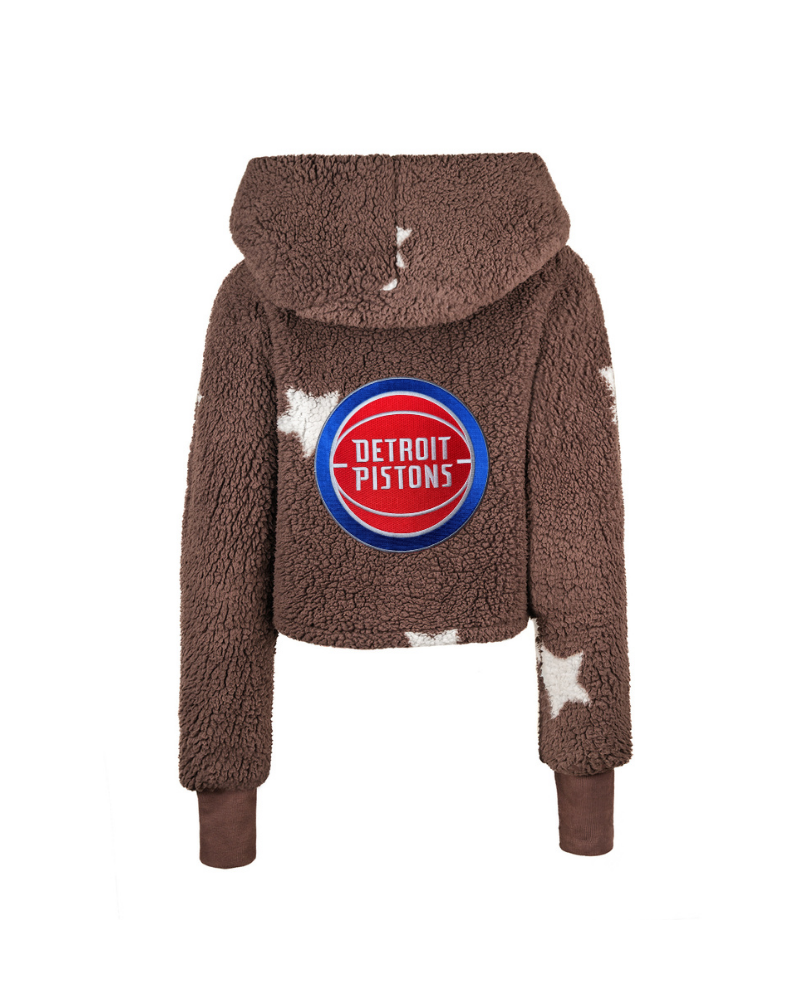Detroit Pistons Cropped Sherpa Lounger Jacket