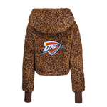Oklahoma City Thunder Cropped Sherpa Lounger Jacket Leopard
