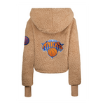 New York Knicks Remix Logo Cropped Sherpa Lounger Jacket