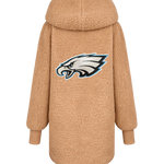 Philadelphia Eagles Sherpa Lounger Jacket - Caramel Teddy