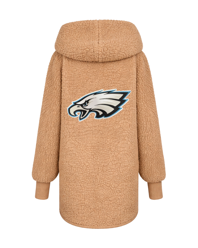 Philadelphia Eagles Sherpa Lounger Jacket - Caramel Teddy