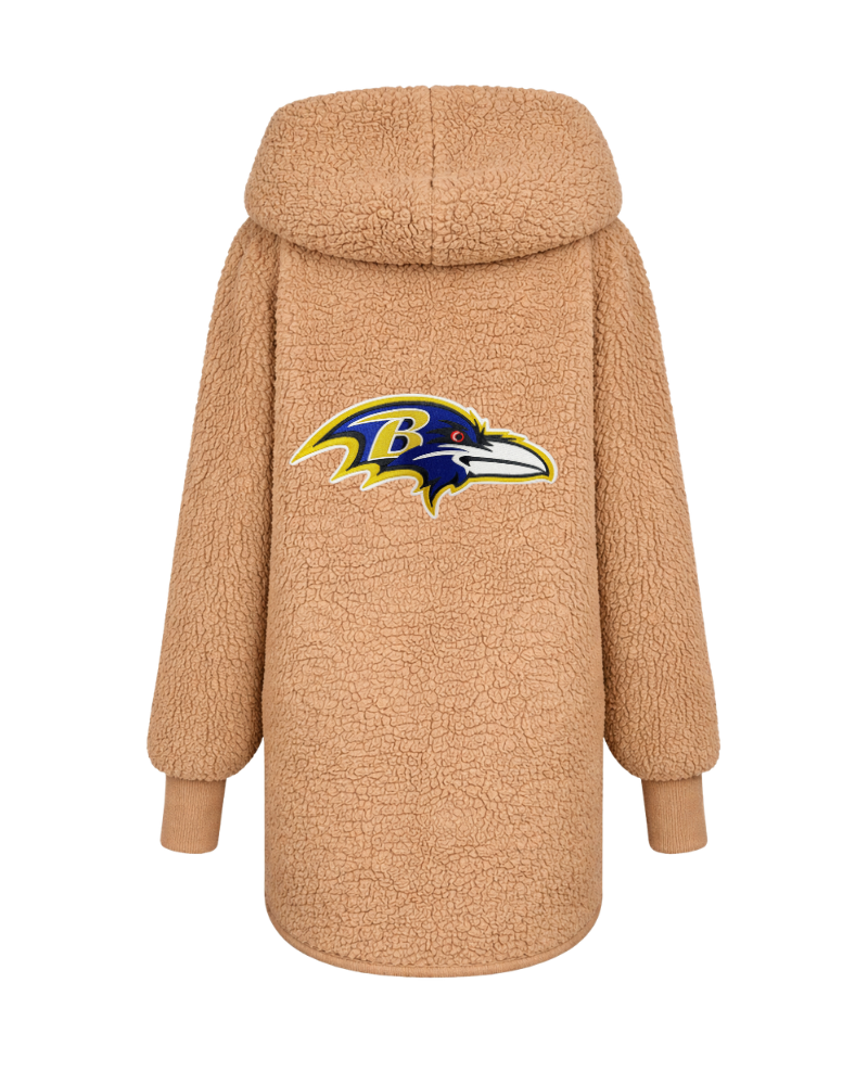 Baltimore Ravens Sherpa Lounger Jacket - Caramel Teddy