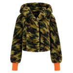 Classic Cropped Sherpa Lounger Jacket - Camouflage