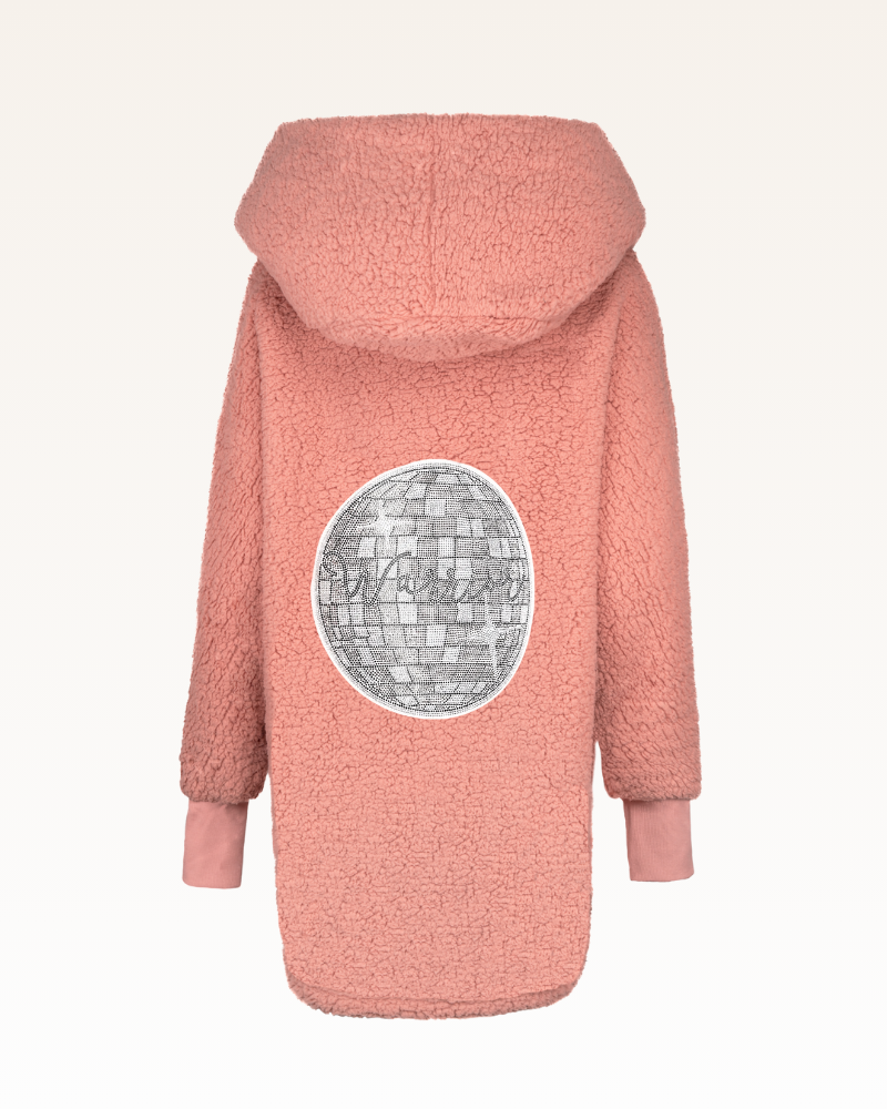 Warrior Bedazzled Disco Ball Logo Sherpa Lounger Jacket