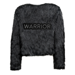 The Warrior Effect™ by Jill Martin Bedazzled Logo Faux Fur Jacket