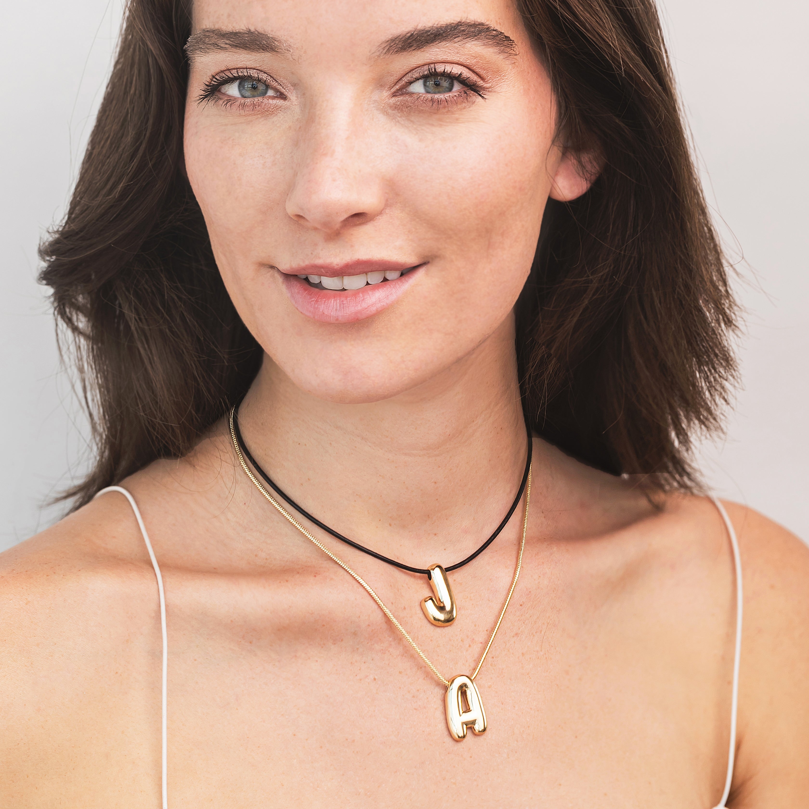 Leo & Luca by Hara Large Balloon Initial Necklace