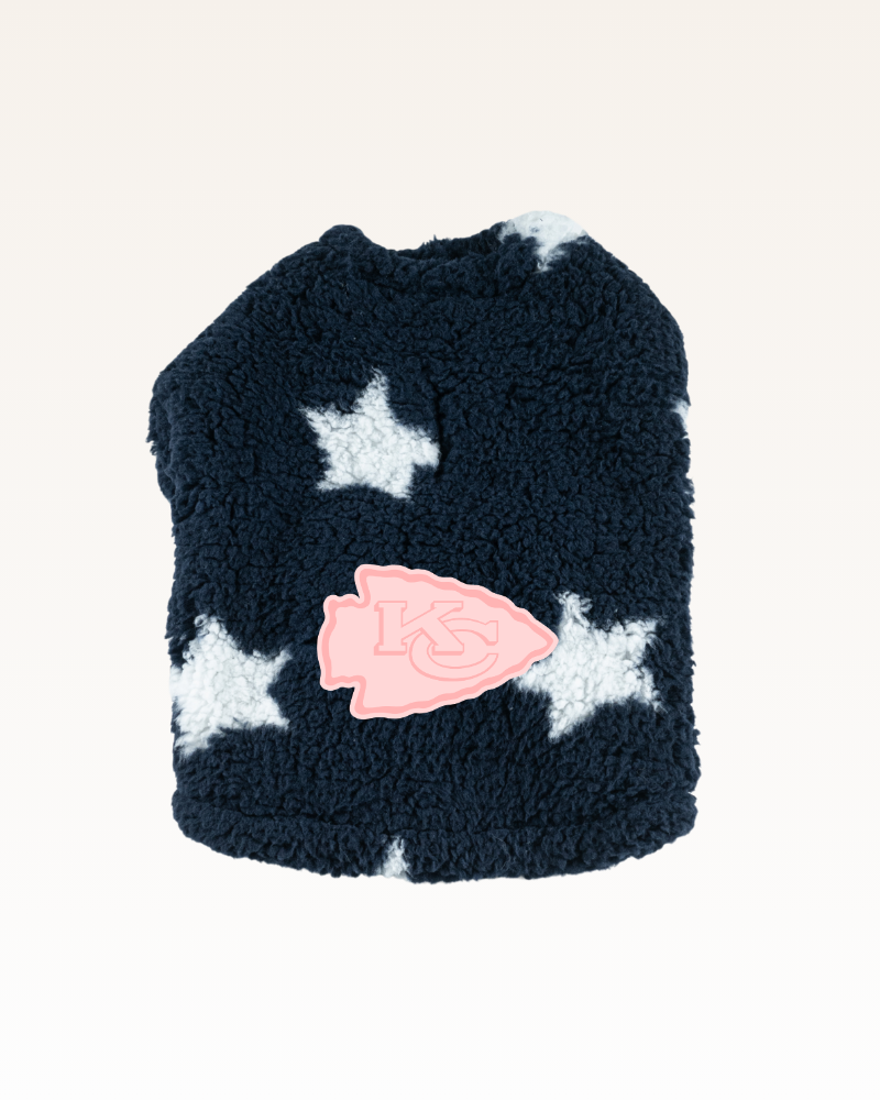 Kansas City Chiefs Pink Logo Sherpa Pet Jacket