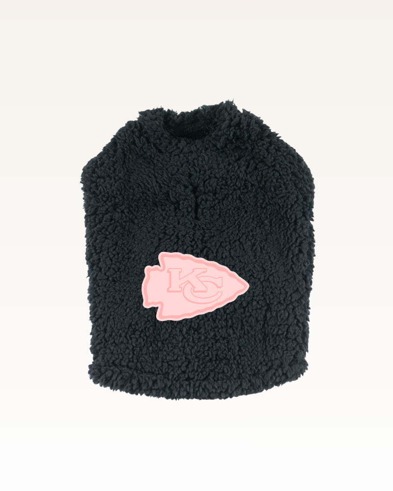Kansas City Chiefs Pink Logo Sherpa Pet Jacket
