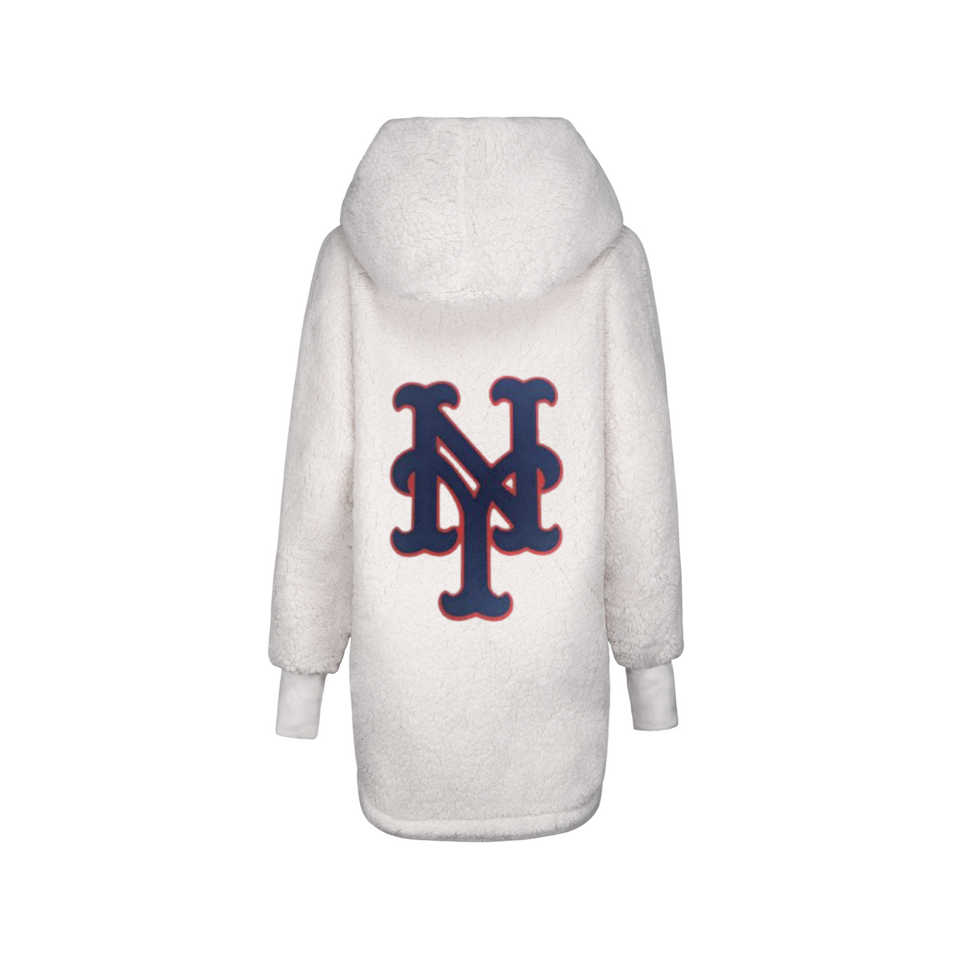 New York Mets Chenille Logo Lounger in 2XL/3XL | Soft Sherpa