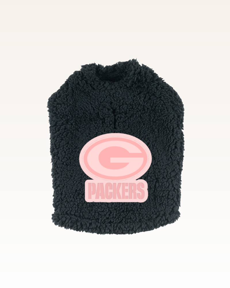 Green Bay Packers Pink Logo Sherpa Pet Jacket