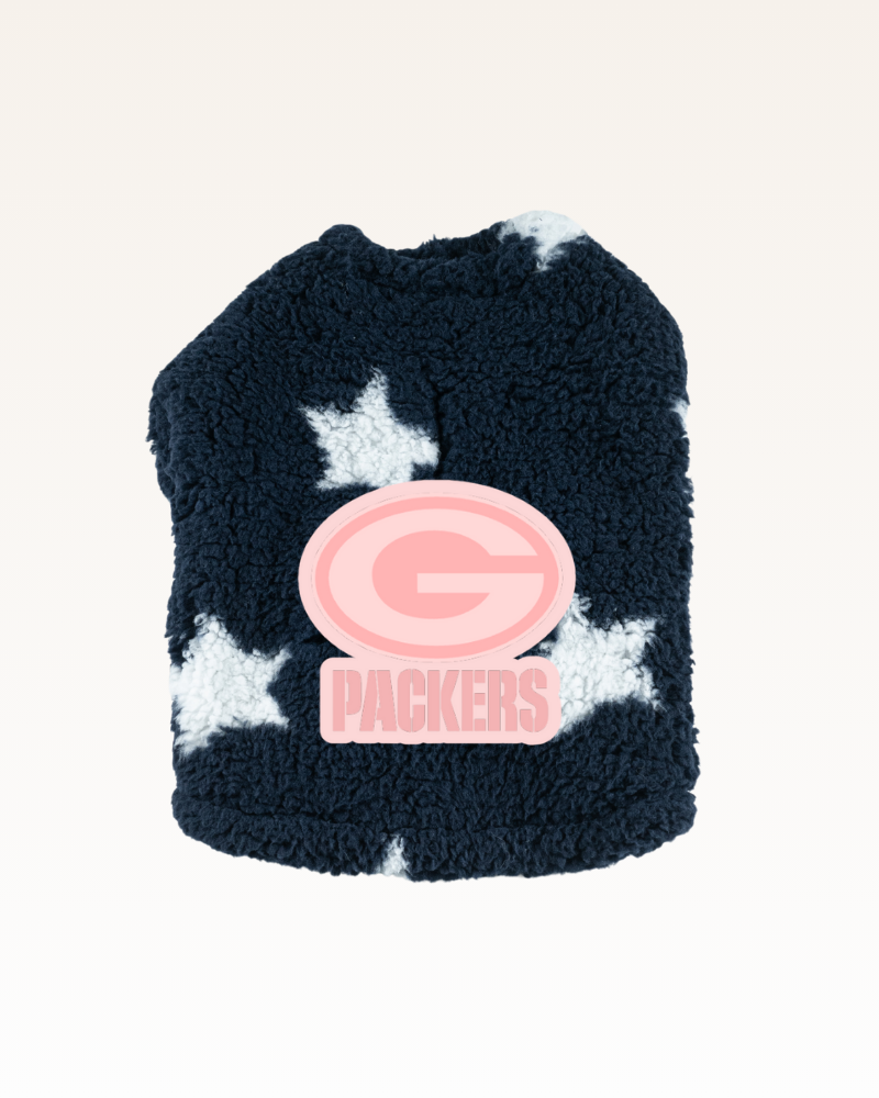 Green Bay Packers Pink Logo Sherpa Pet Jacket