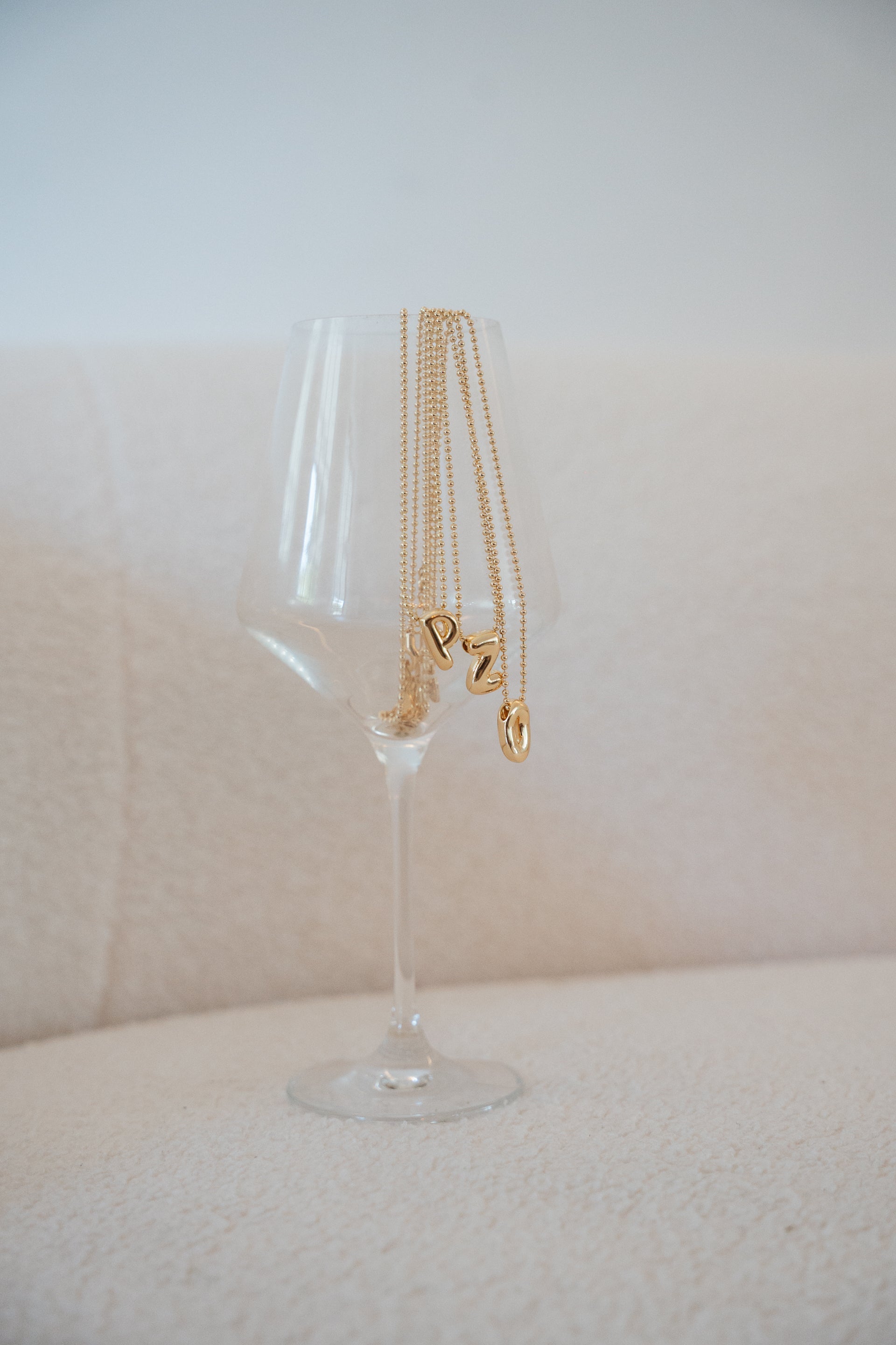 Leo & Luca by Hara Mini Balloon Initial Necklace