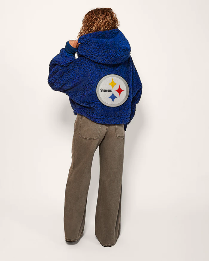 Pittsburgh Steelers Cropped Sherpa Lounger Jacket